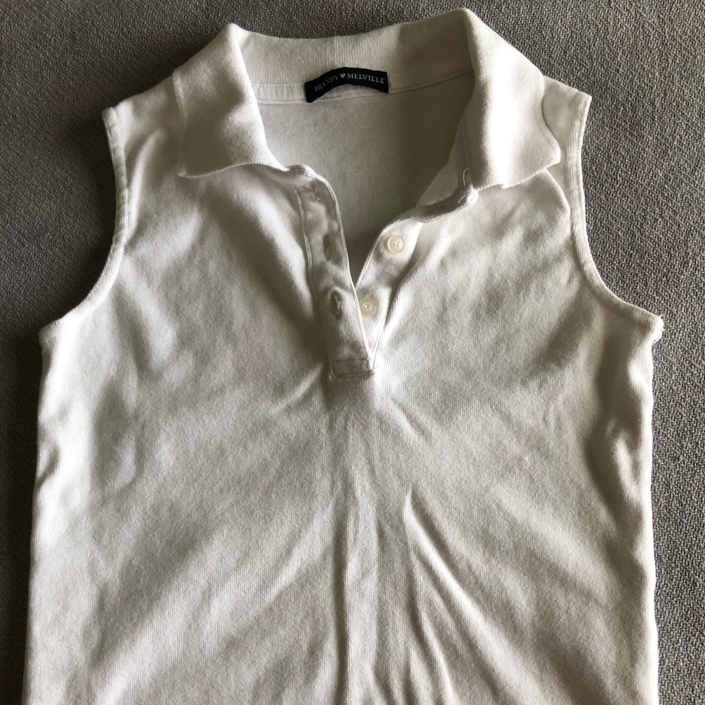 Brandy Melville collared tank crop top